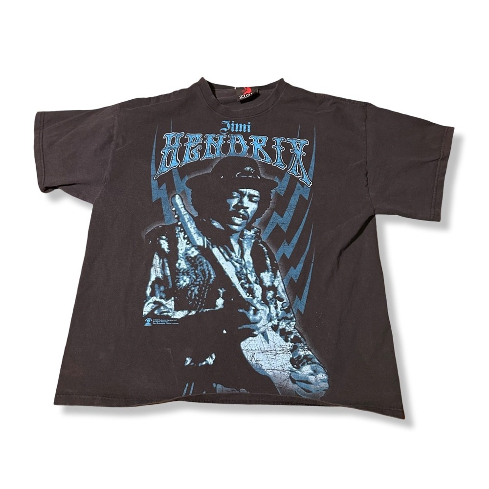 Zion Jimi Hendrix T-Shirt Mens XL Black Excellent 2005 Rock Graphic Tee Rock VTG